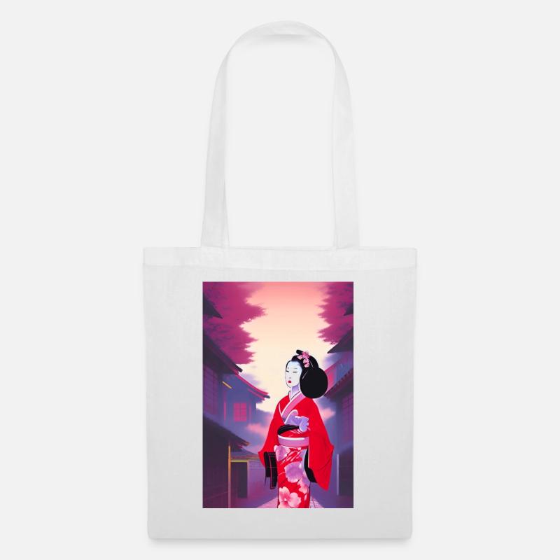 Geisha 5 - Stoffbeutel - Weiß
