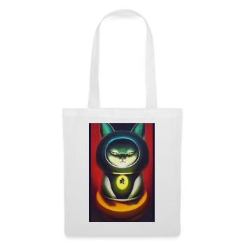 Maneki neko 3 - Sac en tissu - blanc - Devant