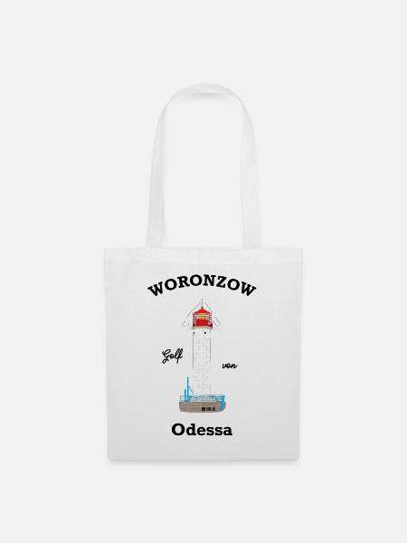 Golf von Odessa Schwarzes Meer Leuchtturm Woronzow - Stoffbeutel - Weiß