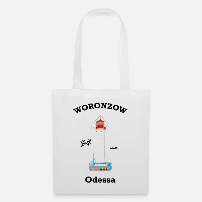 Golf von Odessa Schwarzes Meer Leuchtturm Woronzow - Stoffbeutel - Weiß
