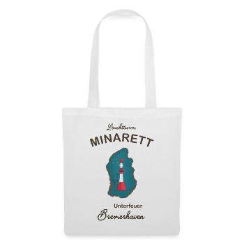 Bremerhaven, lighthouse underfire, minaret, - Tote Bag - white - Front