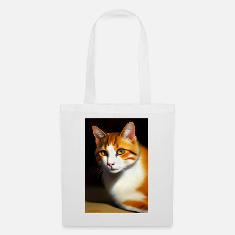 Katzen Bild - Stoffbeutel - Weiß