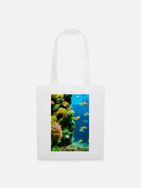 Fische, Aquarium - Stoffbeutel - Weiß