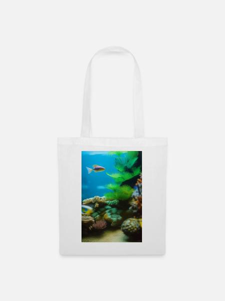 Fische, Aquarium - Stoffbeutel - Weiß
