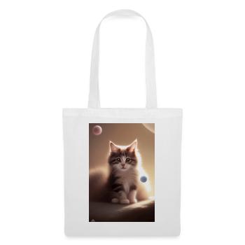 Bébé chat - Sac en tissu - blanc - Devant