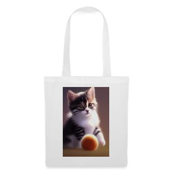 Bébé chat - Sac en tissu - blanc - Devant