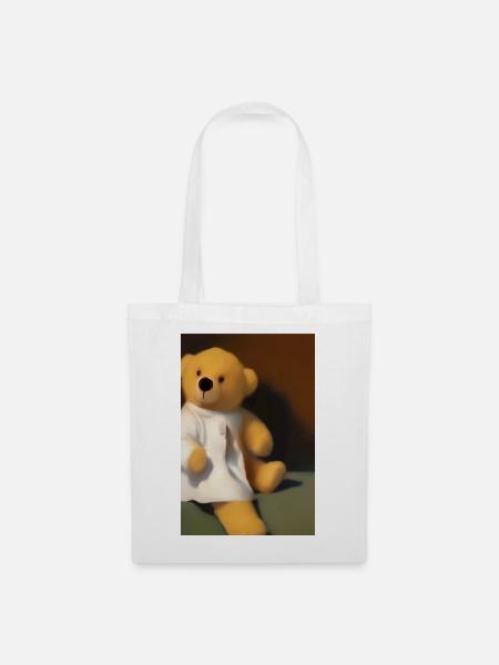 Teddybär - Stoffbeutel - Weiß