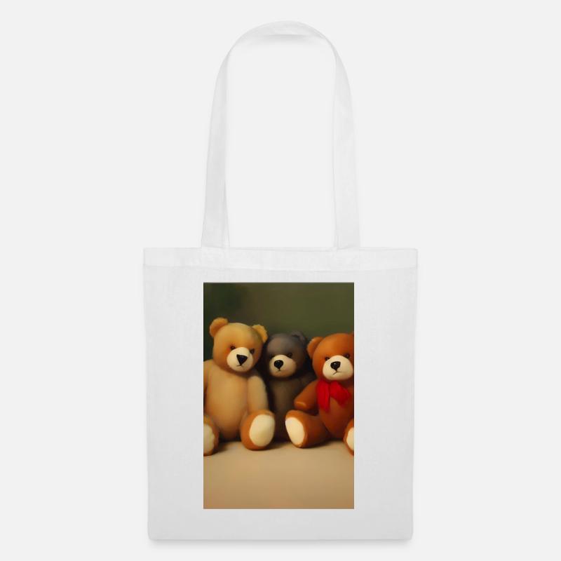 Teddybär - Stoffbeutel - Weiß