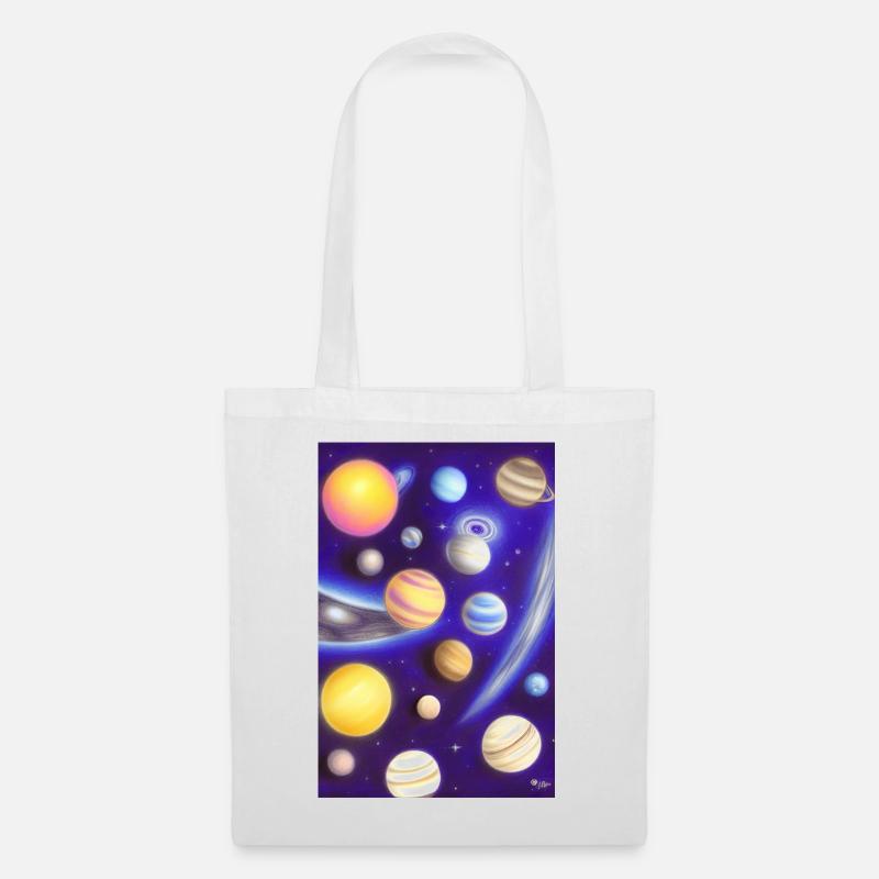 Space and planets - Tote Bag - white