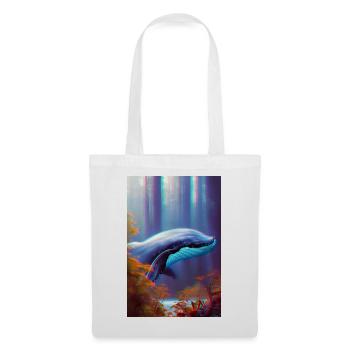 Baleine dans la forêt Surréalisme - Sac en tissu - blanc - Devant