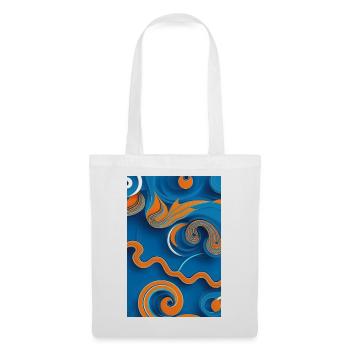 Art abstrait - Sac en tissu - blanc - Devant