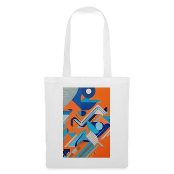 Art abstrait - Sac en tissu - blanc - Devant