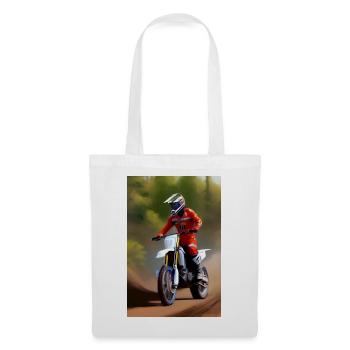 Équitation en motocross - Sac en tissu - blanc - Devant