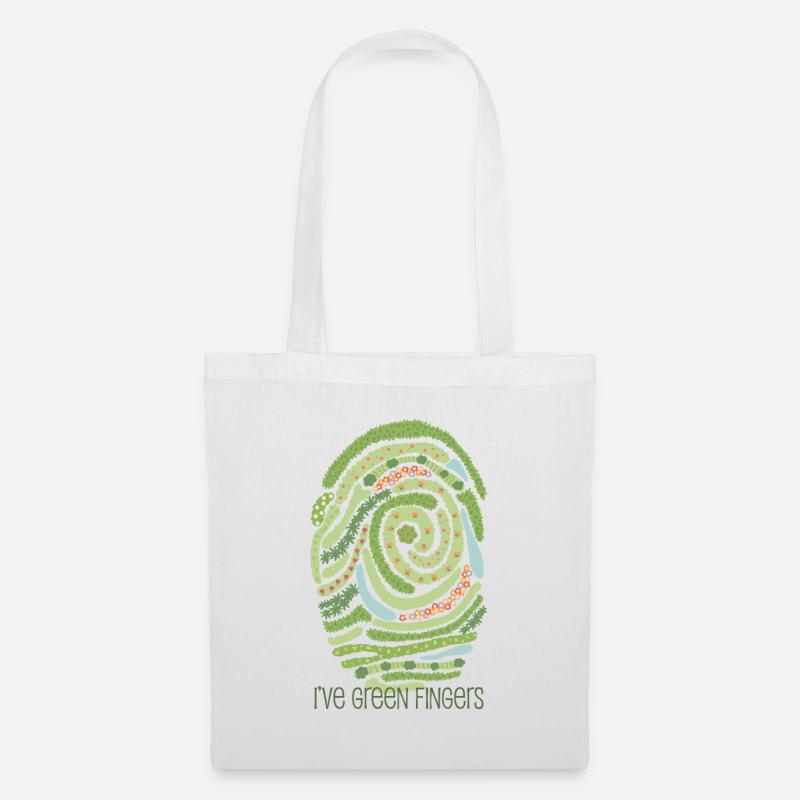Empreinte digitale du jardin - Sac en tissu - blanc