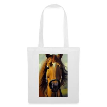 Horse's Head Oil Painting - Tote Bag - white - Front