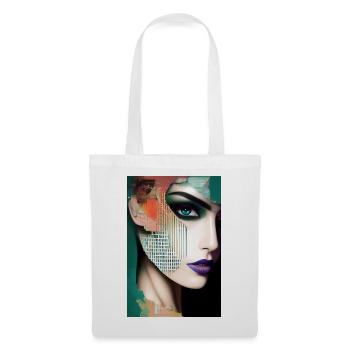 Abstract Facial Art - Tote Bag - white - Front