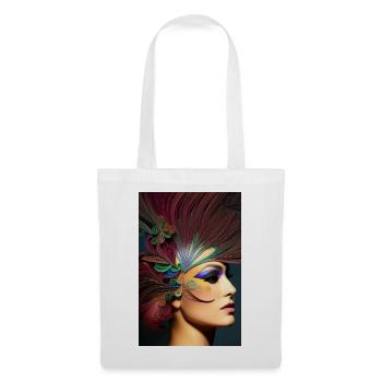 Abstract Facial Art - Tote Bag - white - Front