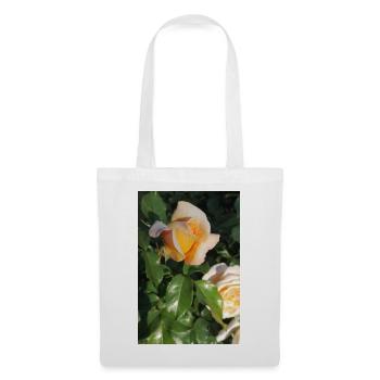 Delicate yellow-light orange rose bud - Tote Bag - white - Front