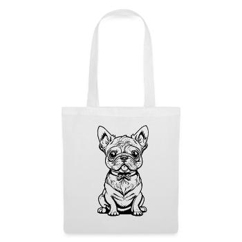 Cute sitting dog - Tote Bag - white - Front