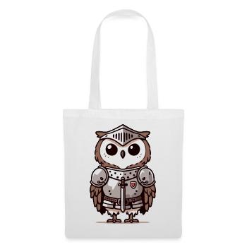 Knightly Owl: The Brave Bird of Honor - Tote Bag - white - Front