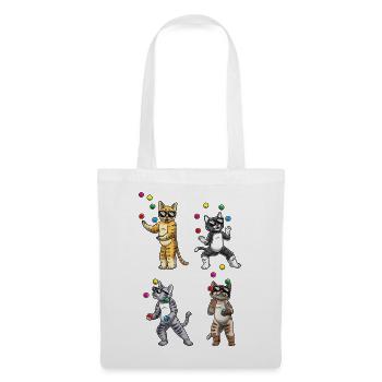 Juggling Sunglasses Cats Quartet - Tote Bag - white - Front
