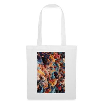 Vibrant Swirls: A Colorful Abstract Journey - Tote Bag - white - Front