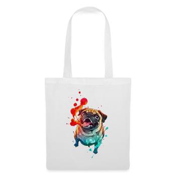 Crazy Anime Pug - Tote Bag - white - Front