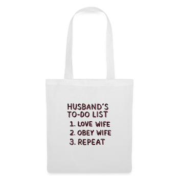 Husband's to-do list - Tote Bag - white - Front