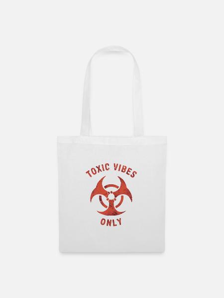 Toxic Vibes Only - Stoffbeutel - Weiß