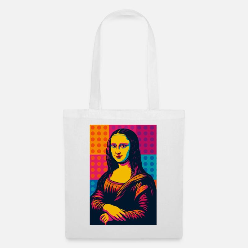 Mona Lisa Pop Art - Stoffbeutel - Weiß