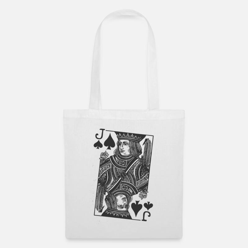 Poker Card - Stoffbeutel - Weiß