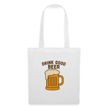 Drink Good Beer – Funny Vintage Beer Design - Tote Bag - white - Front