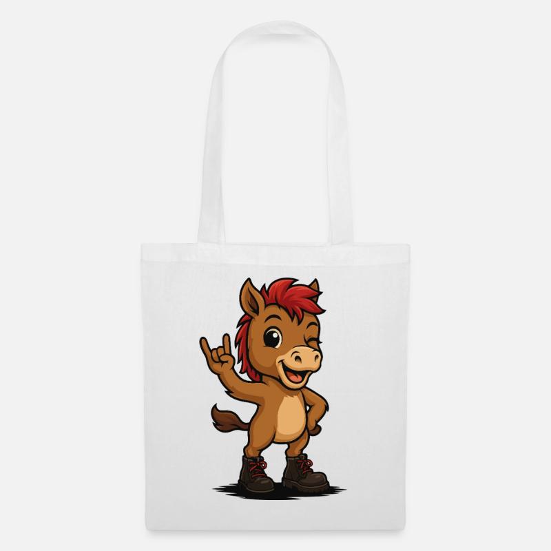 Punk Rock Foal - Stoffbeutel - Weiß