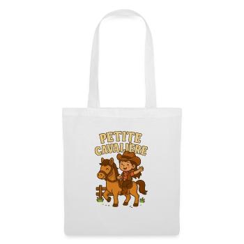 Petite cavalière mignonne - Sac en tissu - blanc - Devant