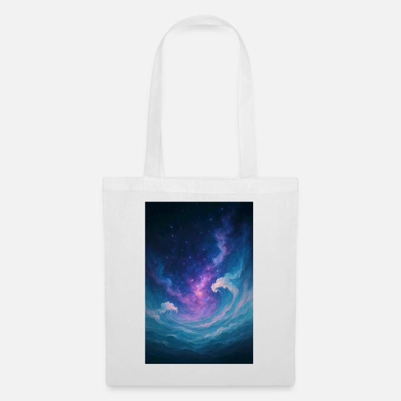 L’univers Wave - Sac en tissu - blanc
