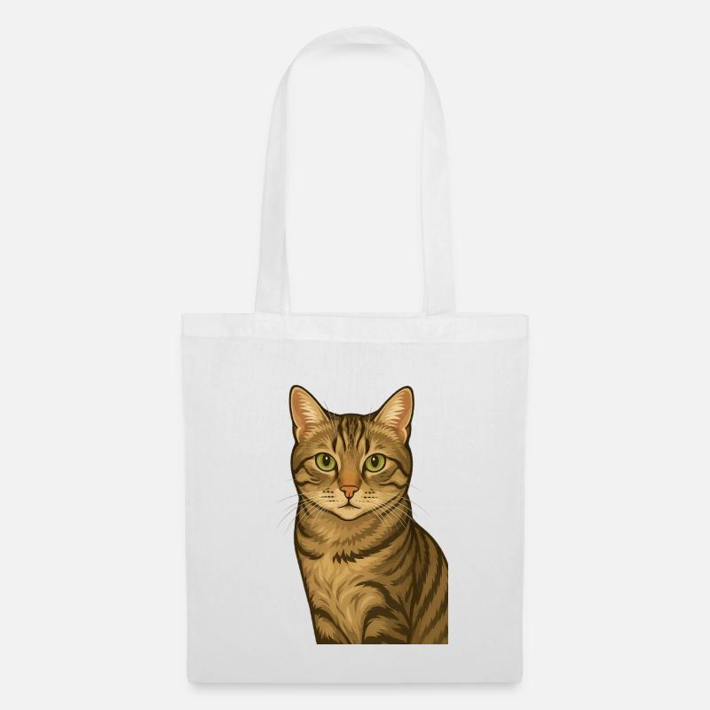 Stolze Tigerkatze - Stoffbeutel - Weiß