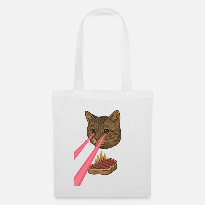 Laser Cat - Tote Bag - white