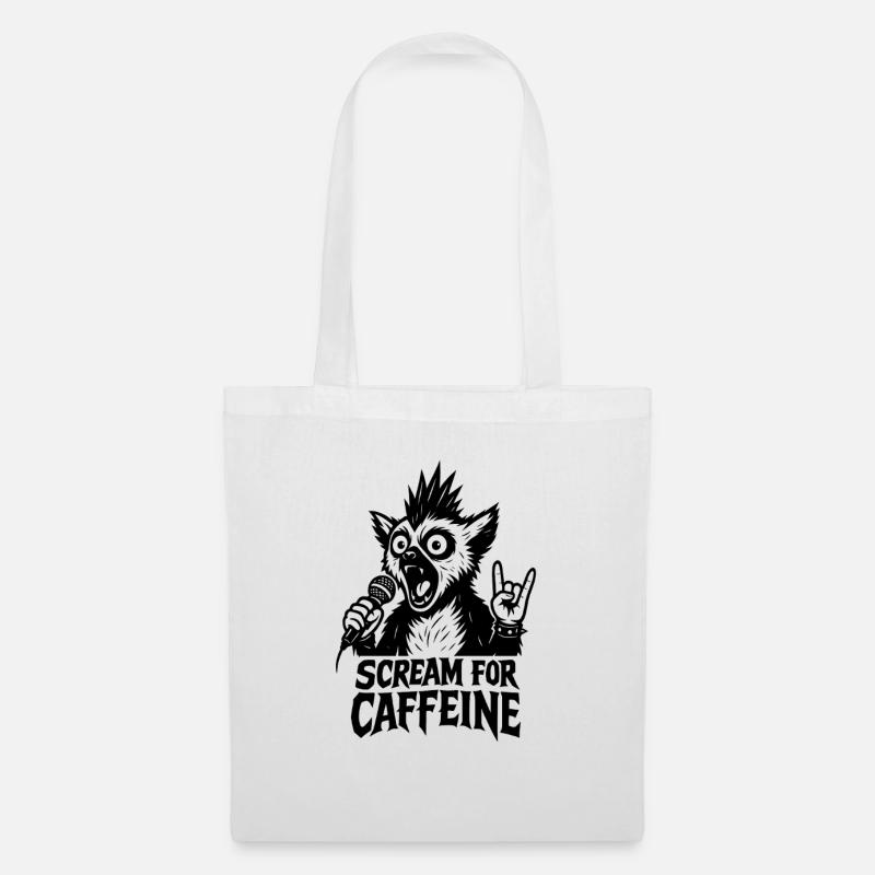 Scream for caffeine - Tote Bag - white
