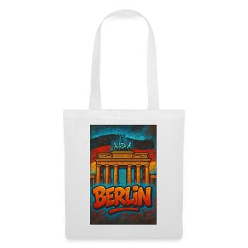 Grafiti Berlin T-shirt with Brandenburg Gate - Tote Bag - white - Front