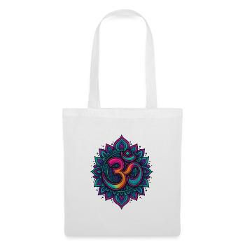 Psychédélique Om Goa Mandala - Sac en tissu - blanc - Devant