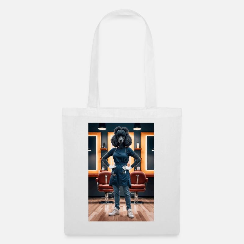 Coiffeur caniche humanoïde - Sac en tissu - blanc