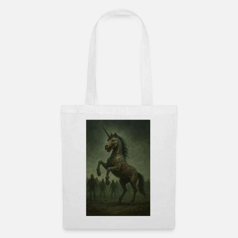 Zombie Einhorn - Stoffbeutel - Weiß