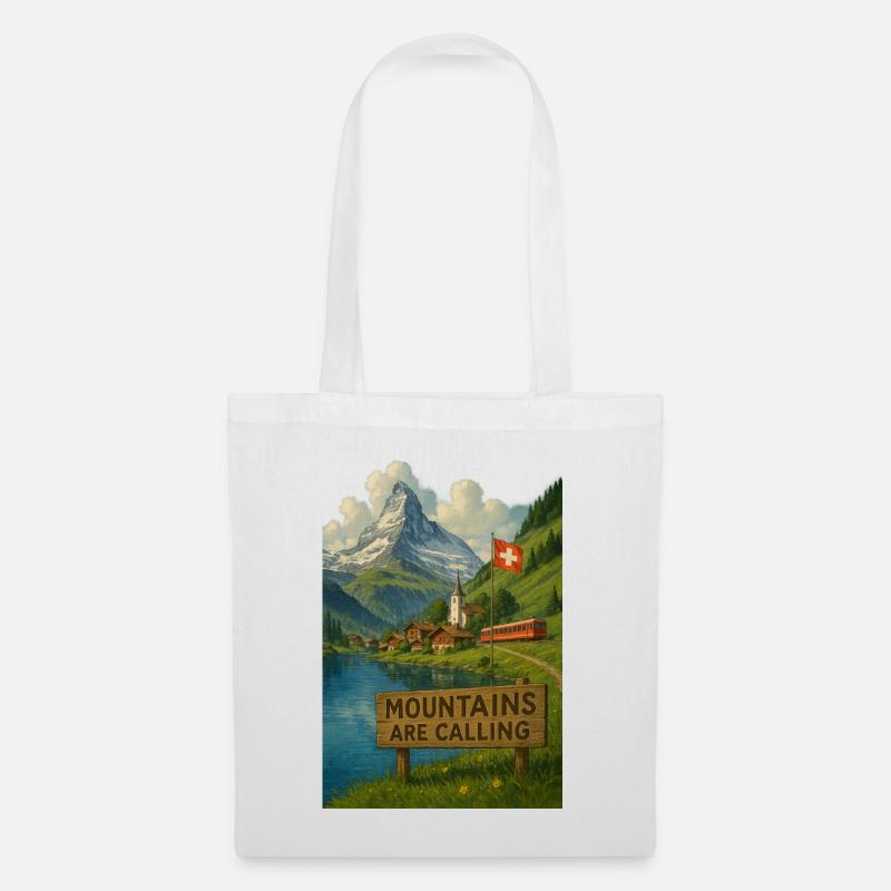Swiss_alps - Stoffbeutel - Weiß