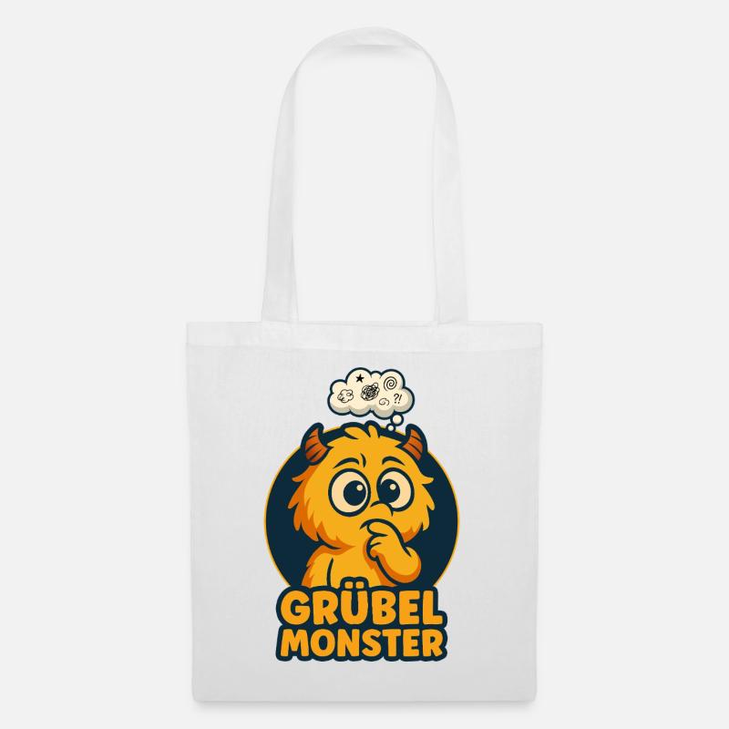 Brooding Monsters – Cute, Thoughtful & Funny - Tote Bag - white