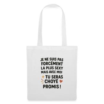Citation d'amour humoristique pour célibataire - Sac en tissu - blanc - Devant