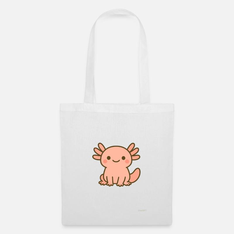 Axolotl - Stoffbeutel - Weiß