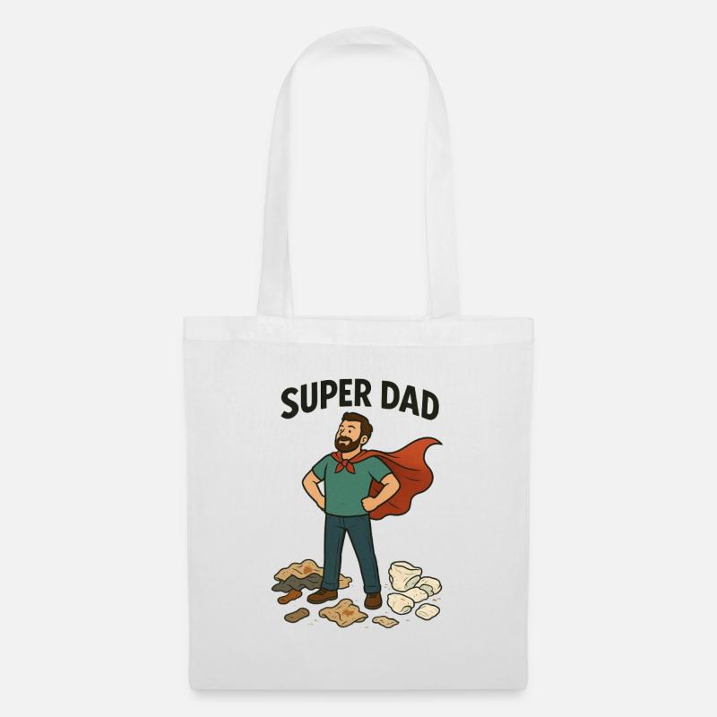 Super Dad Capeheld - Tote Bag - white
