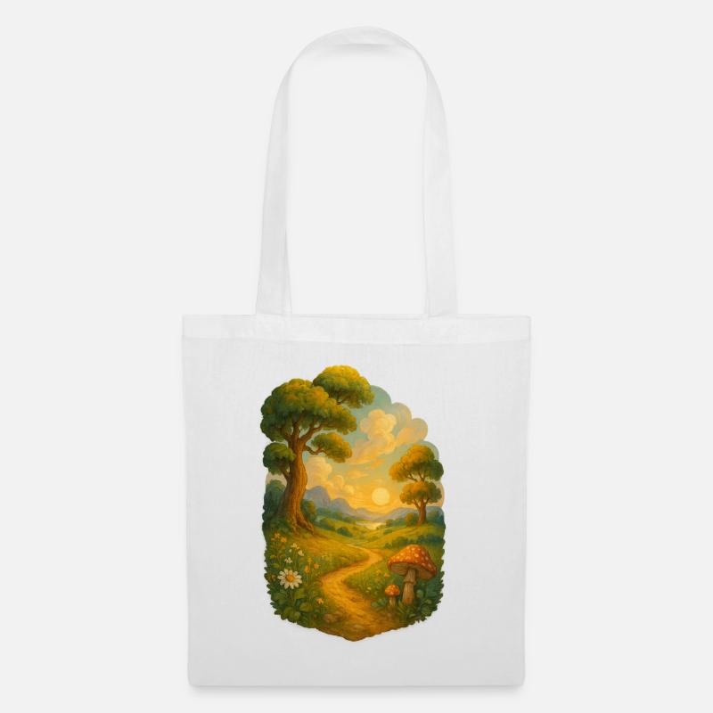 Fairy tale trail in the sunlight - Tote Bag - white