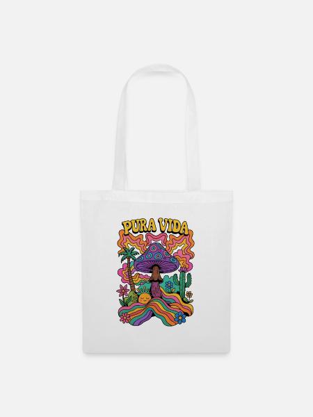 PURA VIDA SHROOM WORLD - Stoffbeutel - Weiß