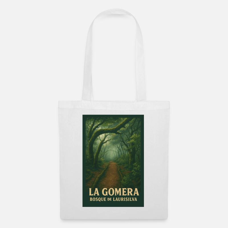 La Gomera Laurisilva Waldpfad - Stoffbeutel - Weiß